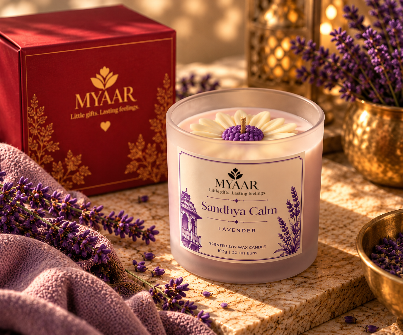 Sandhya Calm Lavender Candle